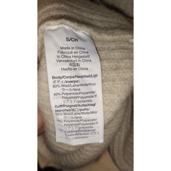 Madewell Wool Blend Puff Sleeve Sweater Small Cozy Knit Fall Winter - Picture 4 of 10